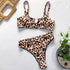 Costume da bagno bikini 2 pezzi con stampa leopardata